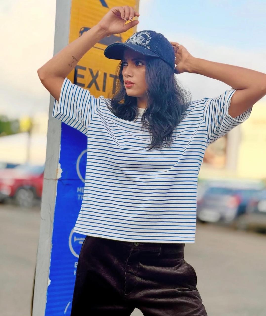 WhatsApp Image 2026-04-22 at 1.23.57 PMaa Chill Stripe Tee – Blue Lines - Image 1